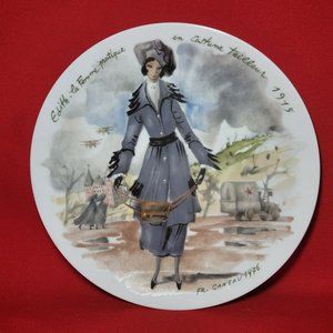 VTG 1976 D’Arceau Limoges Collectors Plate Edith La Femme Pratique En Costume Ta